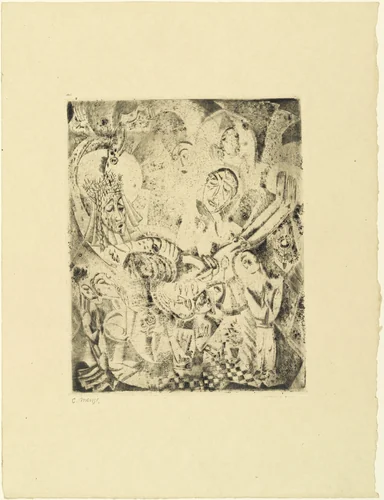 Good Friday (Karfreitag) from the periodical in portfolio form Die Schaffenden, vol. 1, no. 4 by Carl Mense, print, 1919