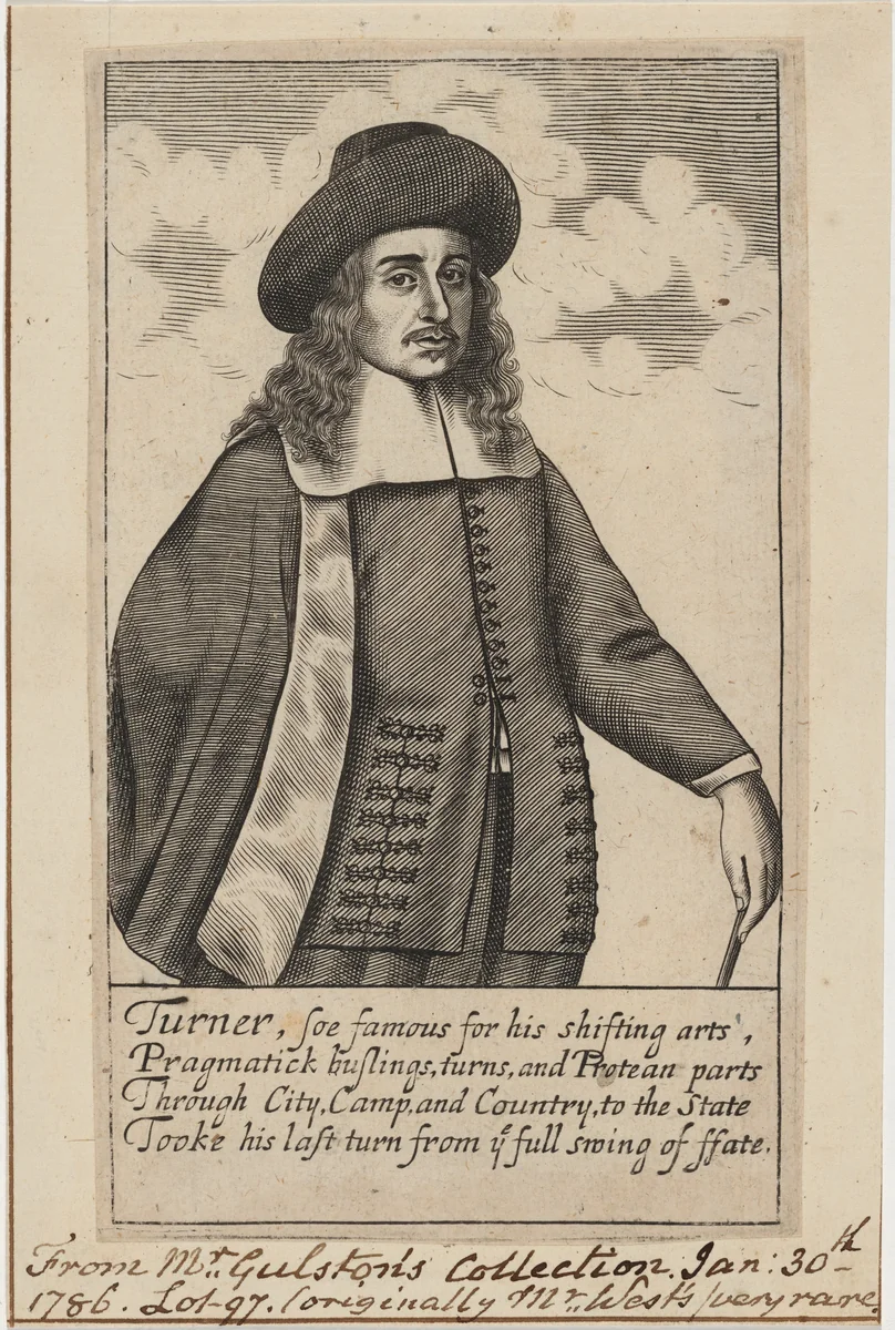 Col. James Turner by Unknown 19th Century, print, 1663