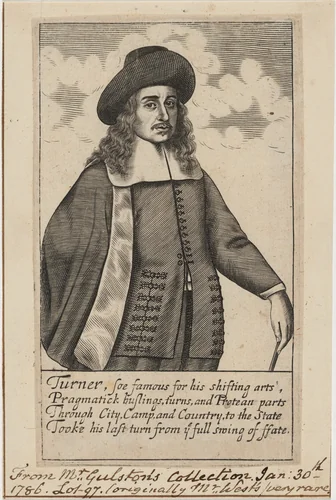 Col. James Turner by Unknown 19th Century, print, 1663