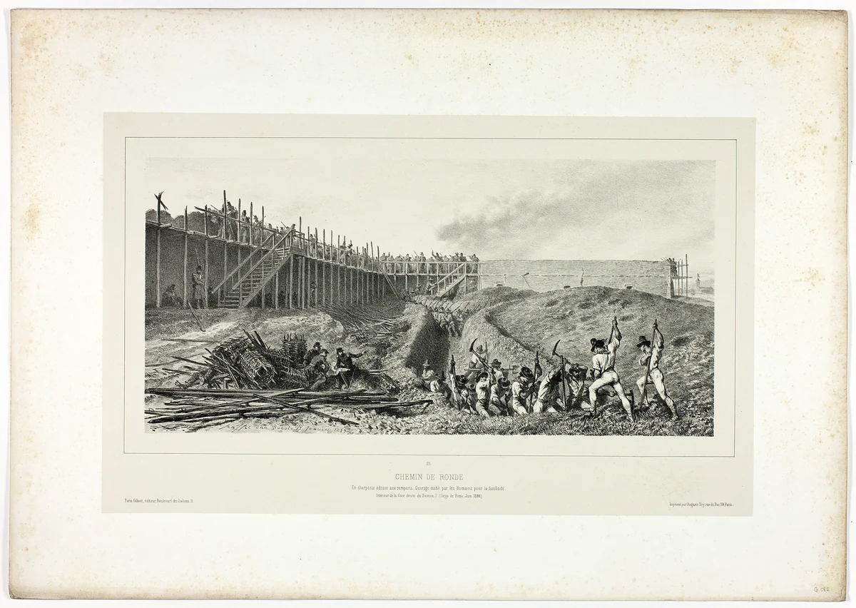 Round Way, from Souvenirs d’Italie: Expédition de Rome by Denis Auguste Marie Raffet, print, 1859