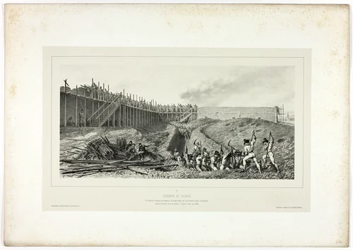 Round Way, from Souvenirs d’Italie: Expédition de Rome by Denis Auguste Marie Raffet, print, 1859