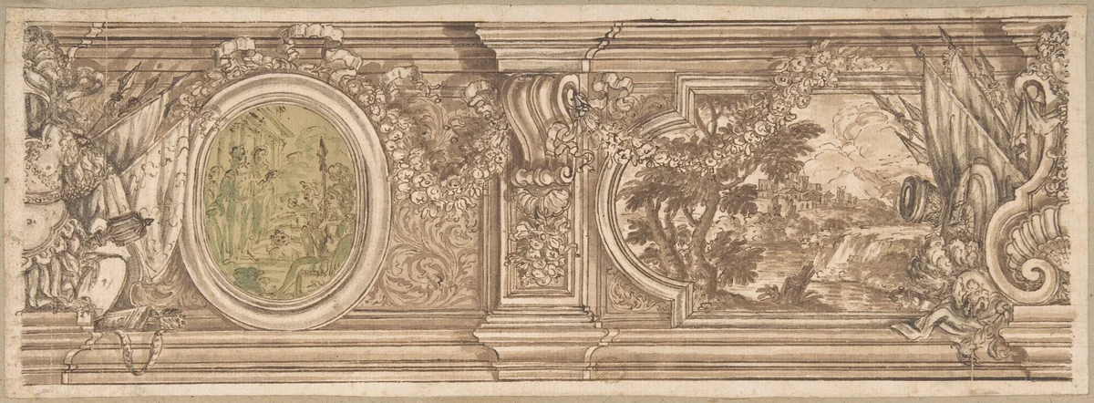 Frieze by anonymous, drawing, 1600-1700