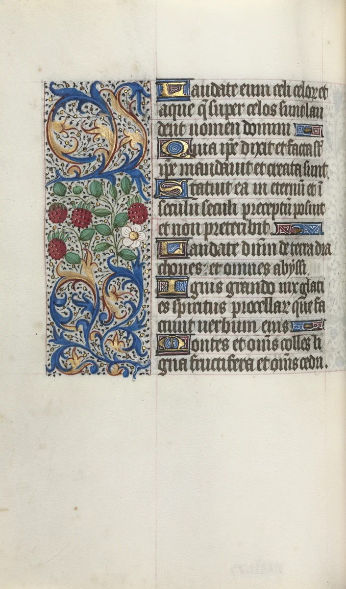 Book of Hours (Use of Rouen): fol. 44v by Master of the Geneva Latini, book, 1465-1475