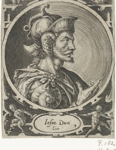 Koning Jozua als een van de negen helden by Unknown, print, 1574-1637