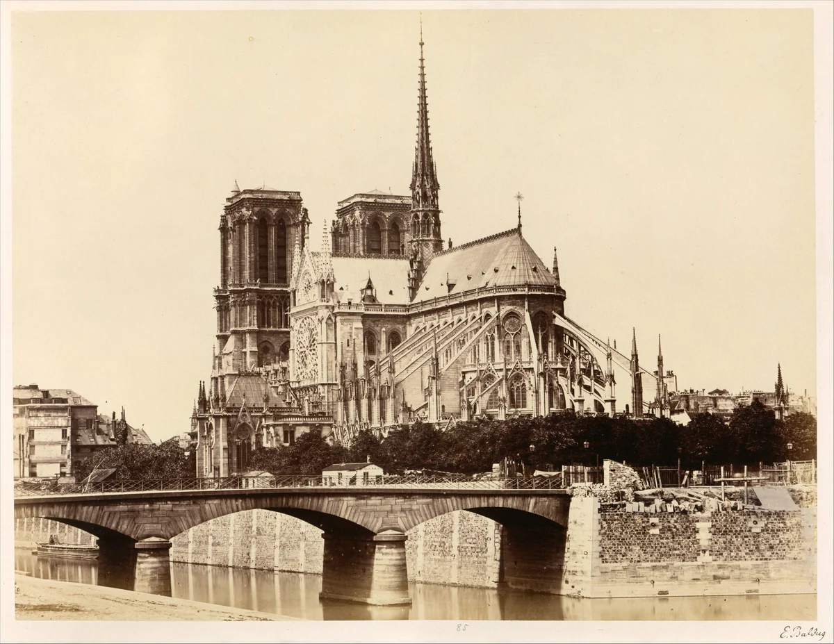 Notre-Dame (Abside) by Edouard Baldus, photograph, 1860-1869