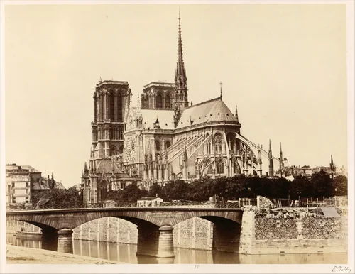 Notre-Dame (Abside) by Edouard Baldus, photograph, 1860-1869