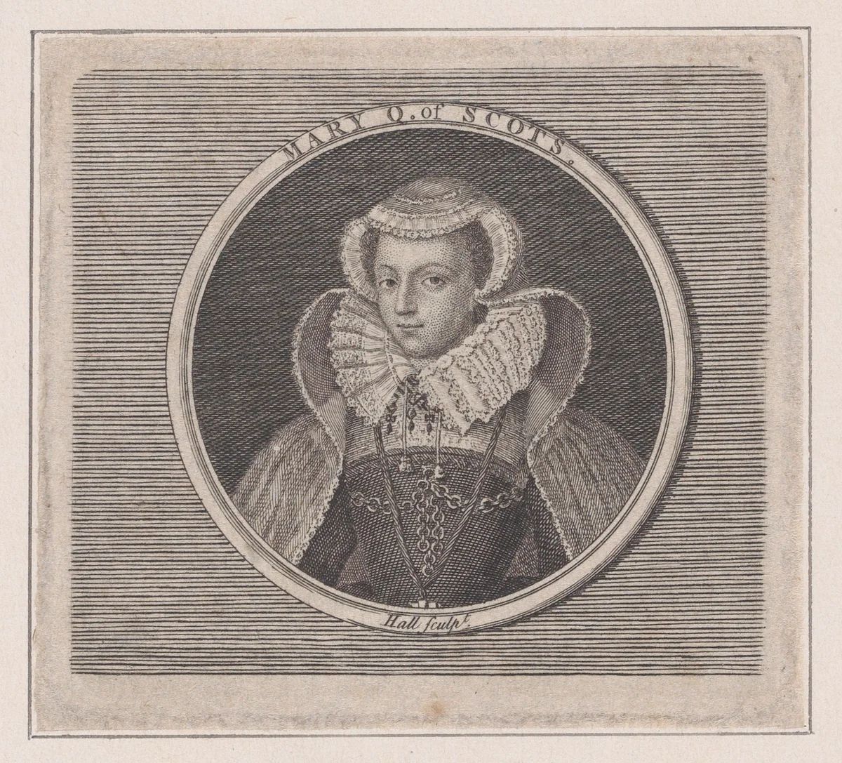 Mary, Queen of Scots by John Hall, print, 1700-1799