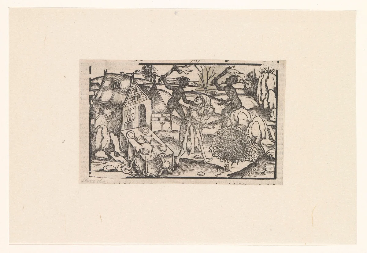 Plundering by anonymous, print, 1490-1510