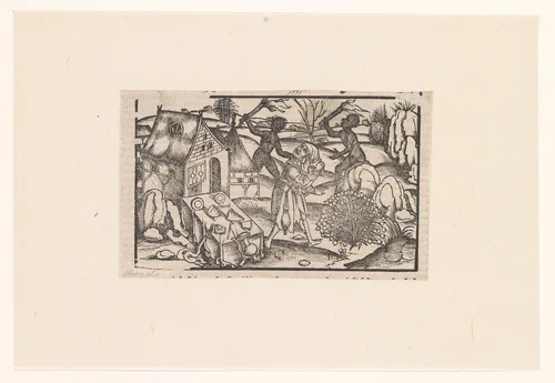 Plundering by anonymous, print, 1490-1510