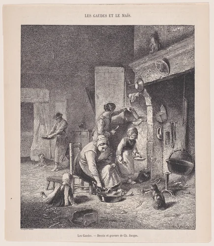 Gruel, from "Le Magasin Pittoresque" by Charles Jacque, print, 1848-1864