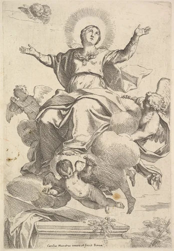 The Assumption of the Virgin by Carlo Maratti, print, 1625-1713