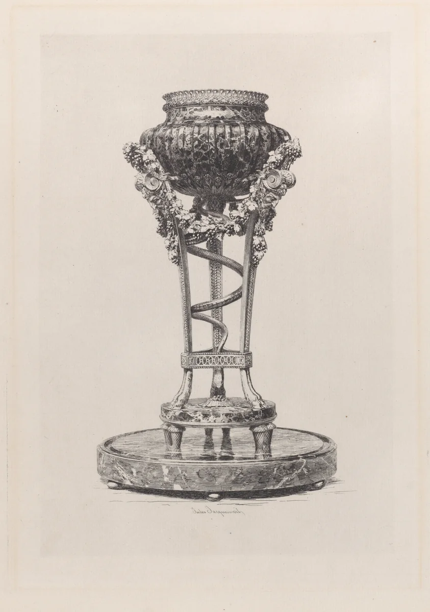 Trépied par Gouthières by Jules Ferdinand Jacquemart, print, 1866