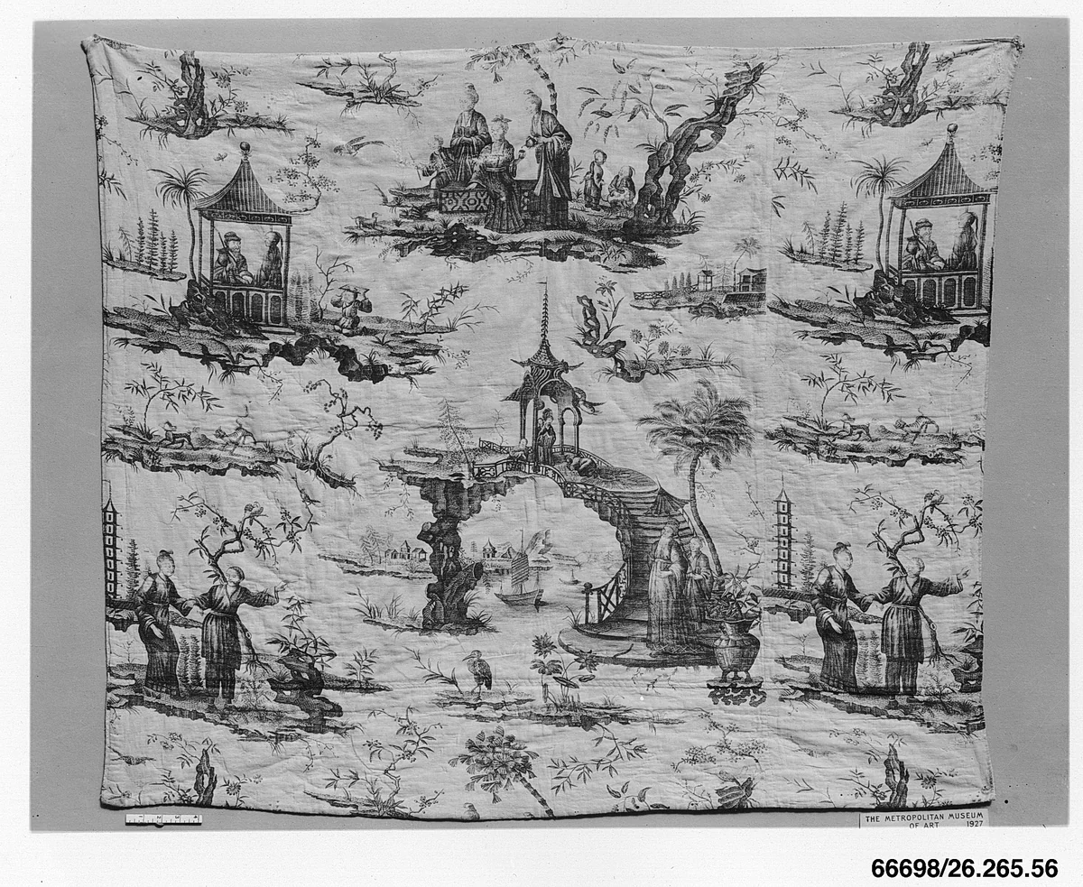 Pictorial print by Oberkampf Manufactory, textile, 1770