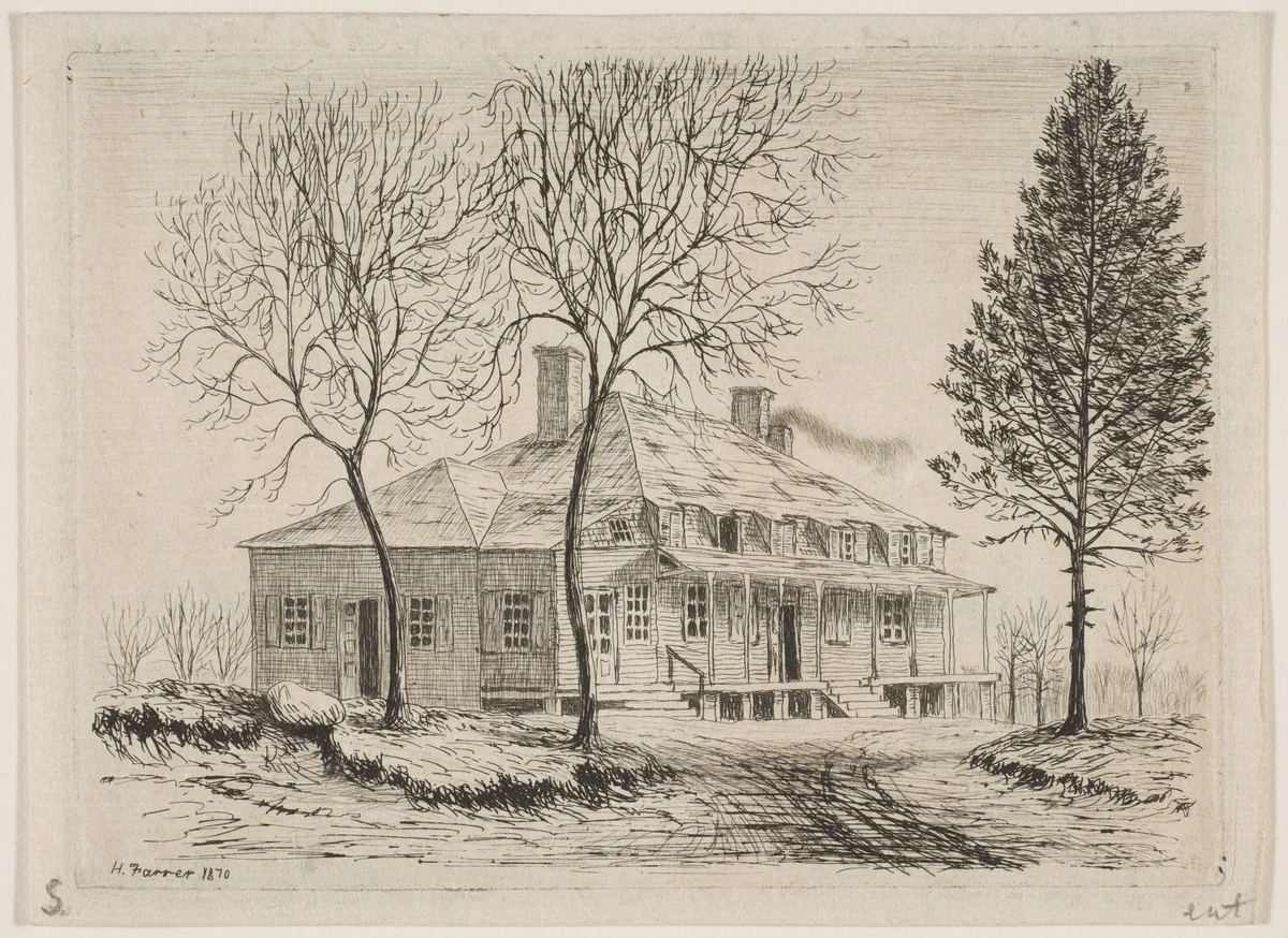 Somerindyck House, from "Scenes of Old New York" by Henry Farrer, print, 1870