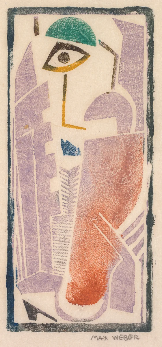 Portrait by Max Weber, print, 1919-1920