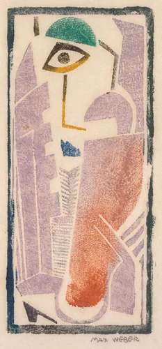 Portrait by Max Weber, print, 1919-1920