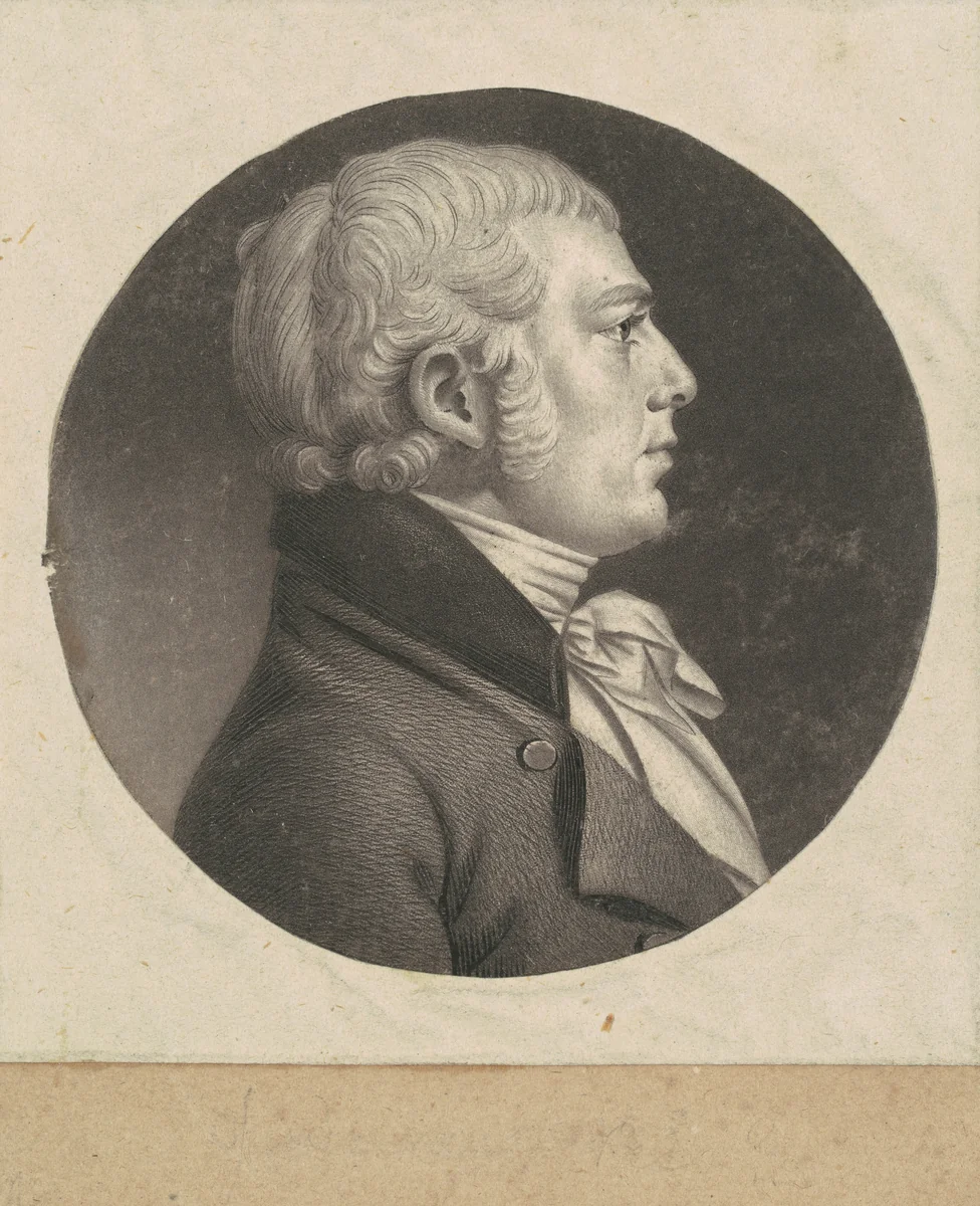 John Moore White by Charles B. J. Févret de Saint-Mémin, print, 1798-1803