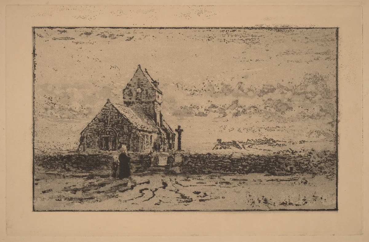 L'Église de Jobourg by Félix-Hilaire Buhot, print, 1887