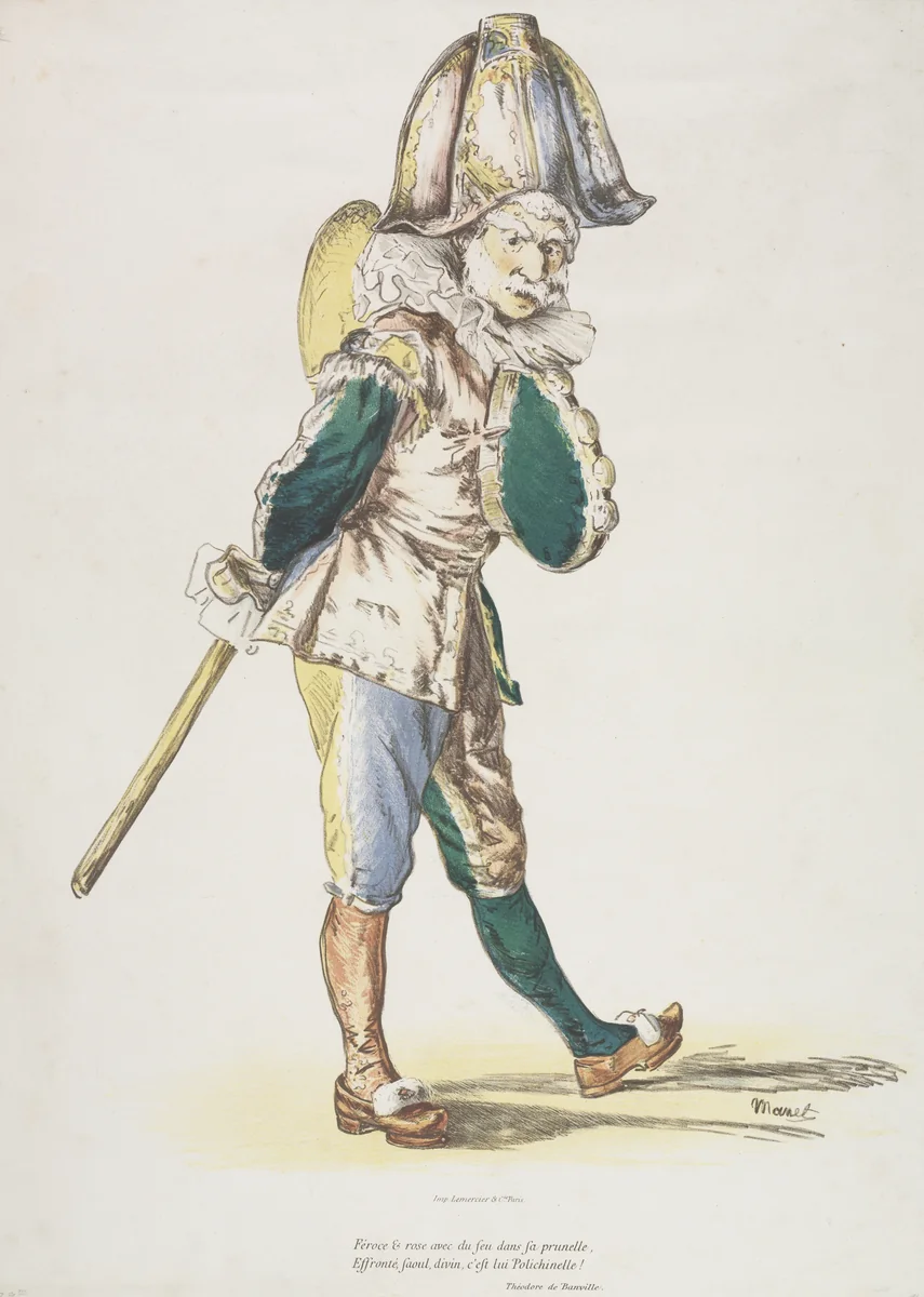 Polichinelle by Edouard Manet, print, 1876