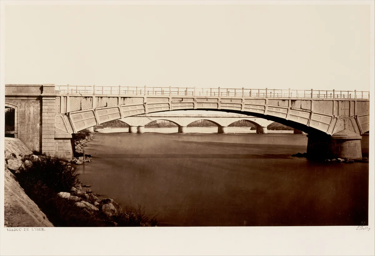 Viaduc de l'Iser by Edouard Baldus, photograph, 1860-1862