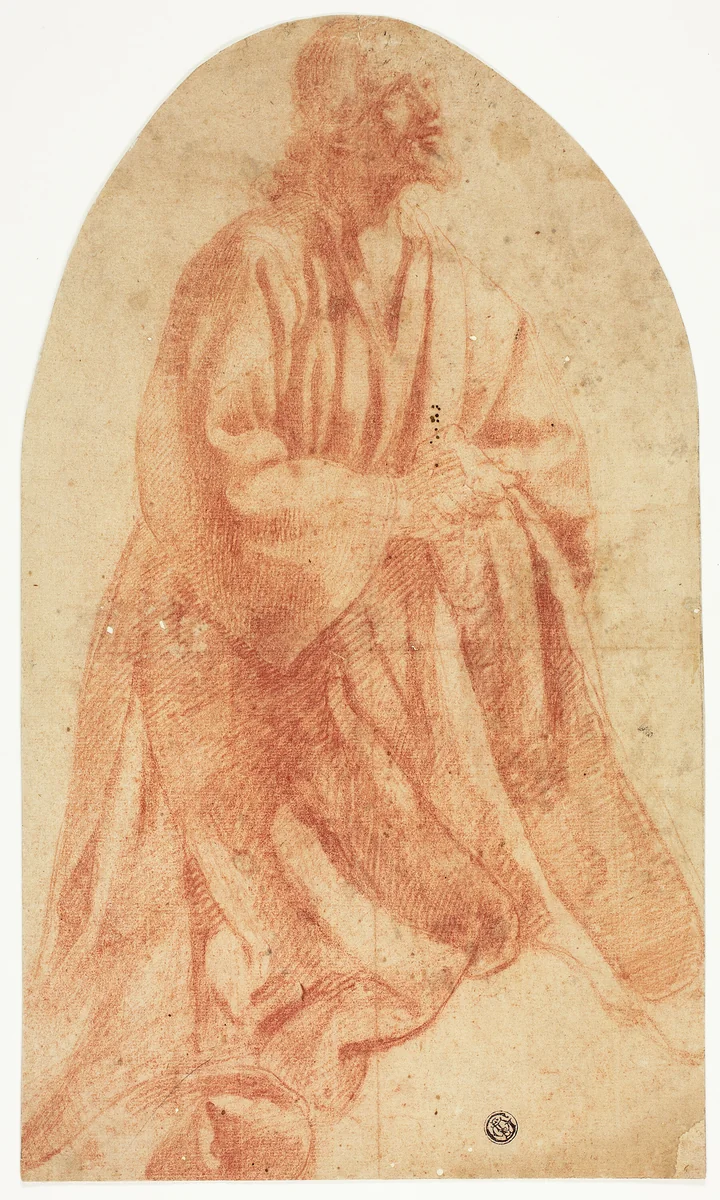 Christ in the Garden by Giovanni Stefano Marucelli, drawing, 1564-1699