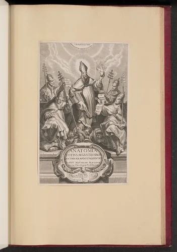 Title Page for Anatomia Totivs Avgvstissimae Doctrinae Avgvstinae by Cornelis Galle
Peter Paul Rubens, print, 1640