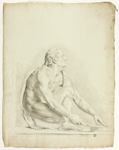 Ancient Statue: the Knifegrinder by John Downman, drawing, 1774