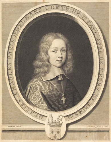 Charles-Paris d'Orléans-Longueville, Comte de Saint-Pol by Robert Nanteuil, print, 1660