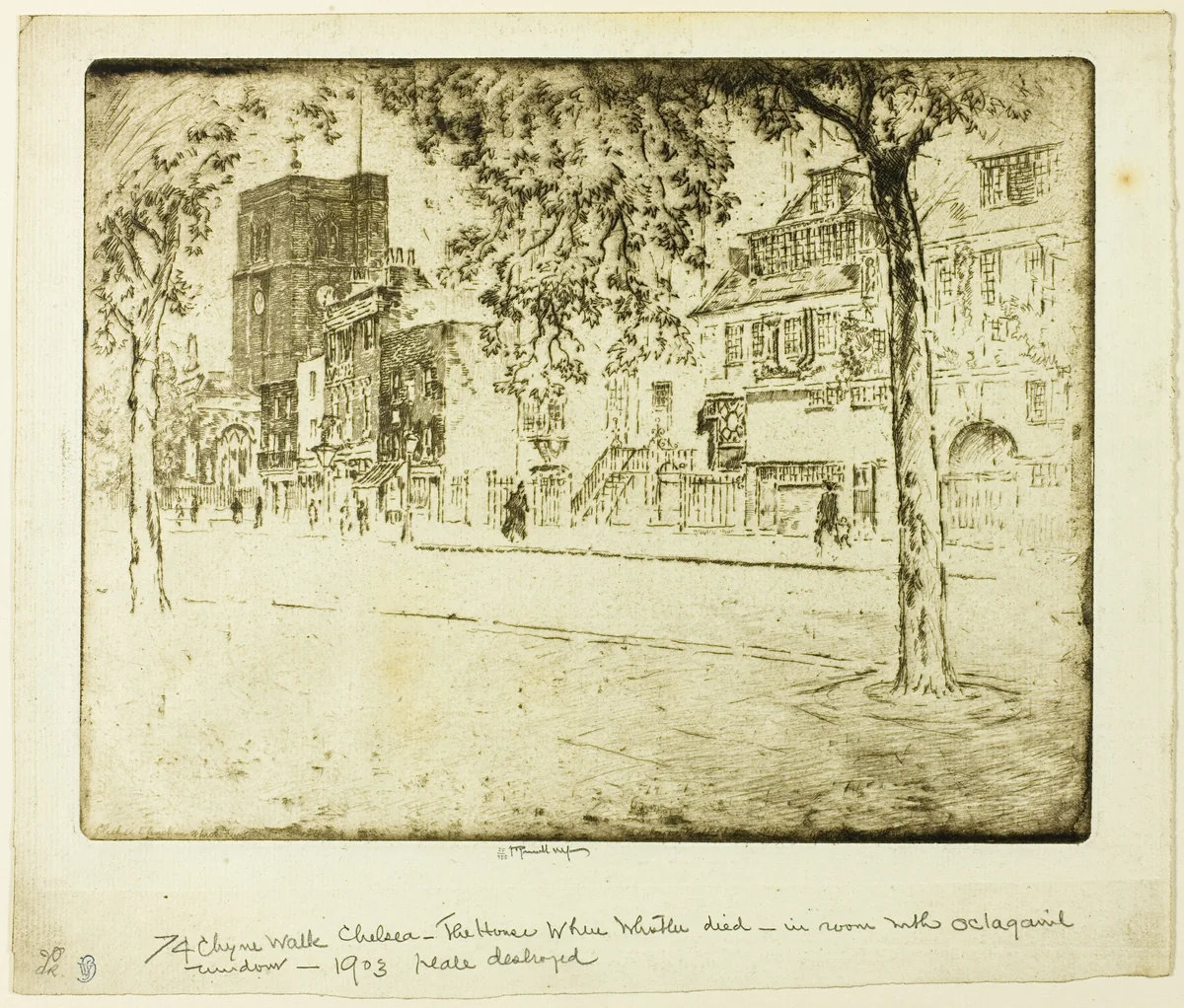 House Where Whistler Died by Joseph Pennell, print, 1904