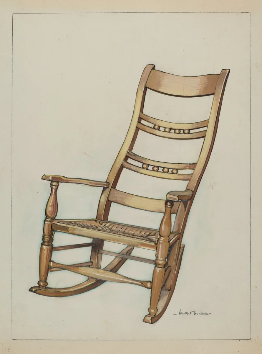 Colonial Rocking Chair by Florence Truelson, index of american design, 1937