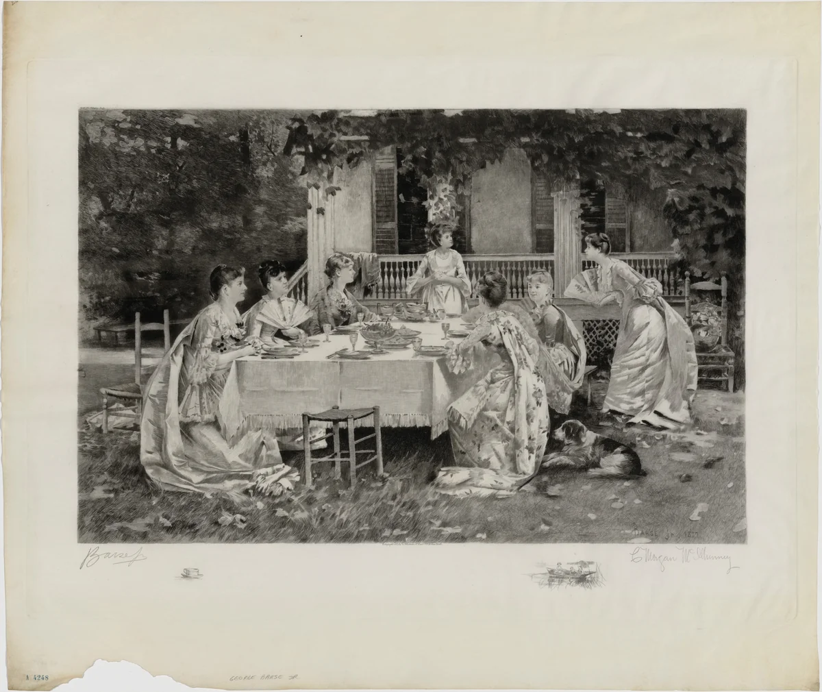 Five O'Clock Tea by Morgan C. McIlhenney, print, 1887