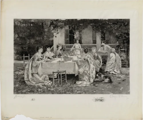 Five O'Clock Tea by Morgan C. McIlhenney, print, 1887