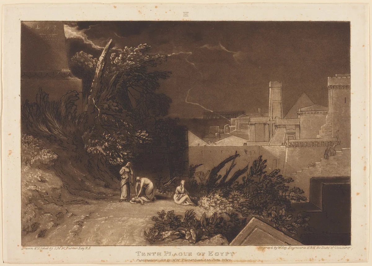Tenth Plague of Egypt by William Say
Joseph Mallord William Turner, print, 1816