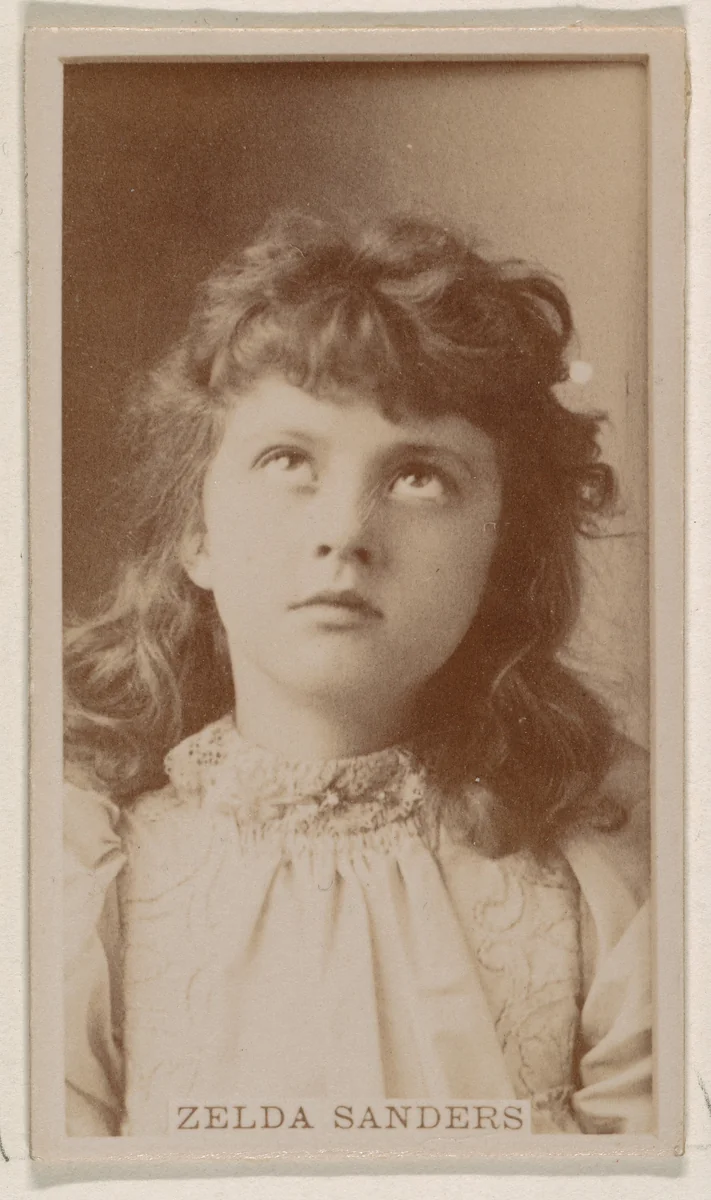 Zelda Sanders, from the Actresses series (N245) issued by Kinney Brothers to promote Sweet Caporal Cigarettes by Kinney Brothers Tobacco Company, photograph, 1890