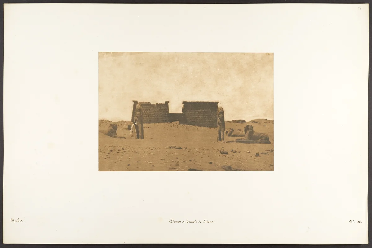 Dromos du Temple de Séboua by Maxime Du Camp, photograph, 1850