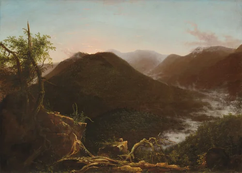 Sunrise in the Catskills by Thomas Cole, painting, 1826