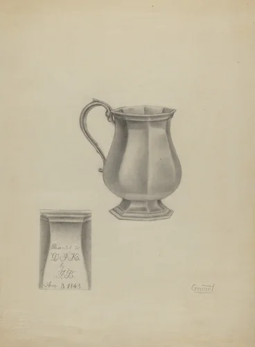 Silver Mug by Henry Granet, index of american design, 1936