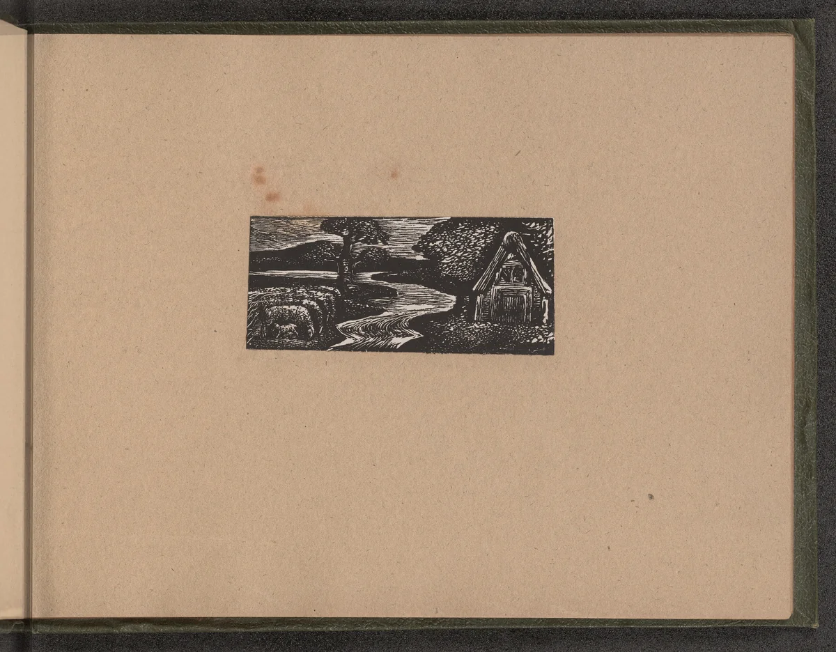 'Sabrina's silvery flood' by William Blake, print, 1821