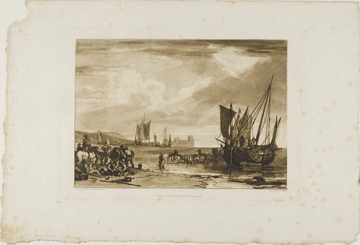 Scene on the French Coast, plate 4 from Liber Studiorum by Joseph Mallord William Turner, print, 1807