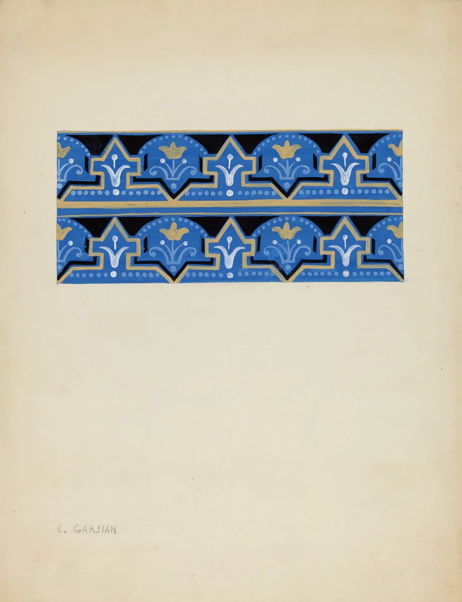 Wall Paper Border by Charles Garjian, index of american design, 1937