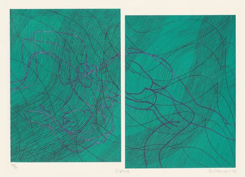 Diptych by Stanley William Hayter, print, 1967