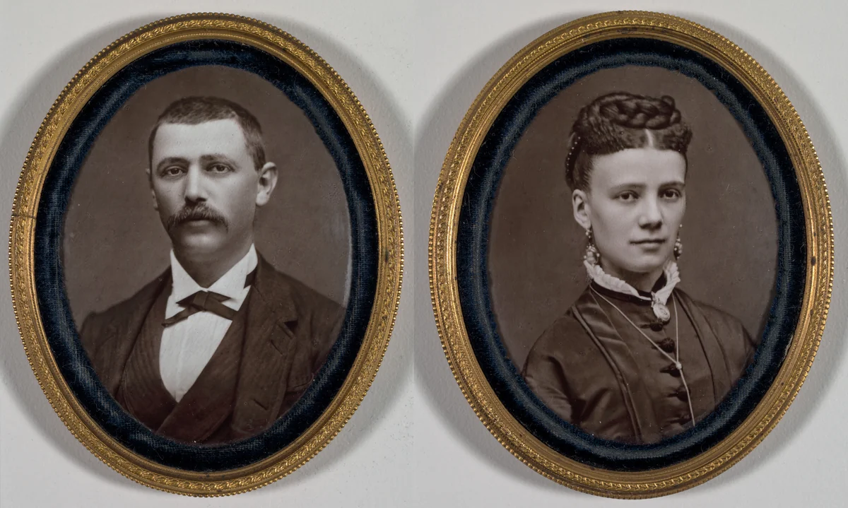 Untitled (Pair of Portraits) by Etienne Carjat, photograph, 1879