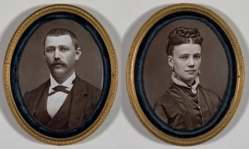 Untitled (Pair of Portraits) by Etienne Carjat, photograph, 1879