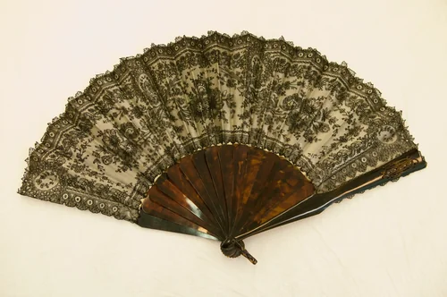 Fan by France, textile, 1860-1870