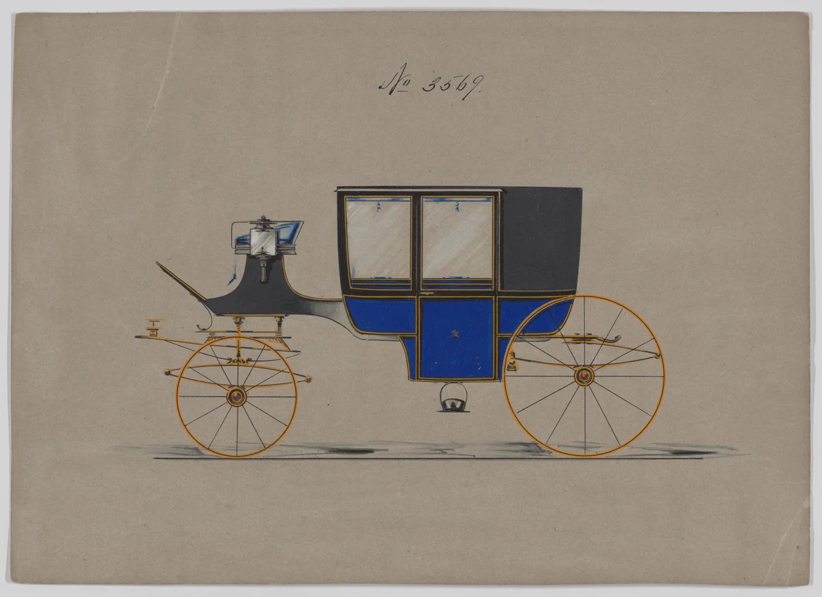 Coach #3569 by Brewster & Co., drawing, 1880