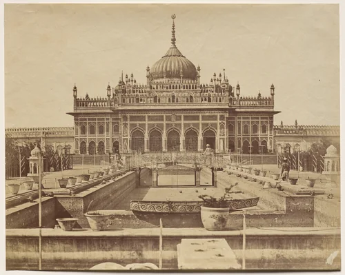 The Hoseinabad Emambara and the Tomb of Mahomed Ally Khan by Felice A. Beato, photograph, 1858