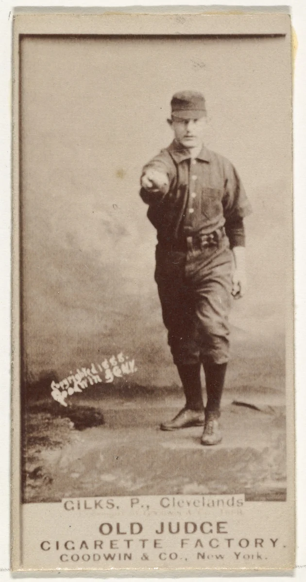 Robert James "Bob" Gilks, Pitcher, Cleveland, from the Old Judge series (N172) for Old Judge Cigarettes by Goodwin & Company, photograph, 1888