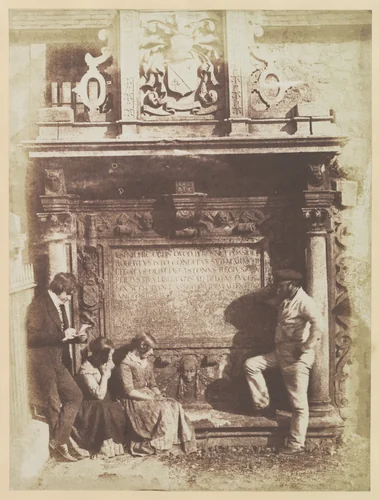 The Artist and the Grave Digger by Hill and Adamson, photograph, 1843-1844