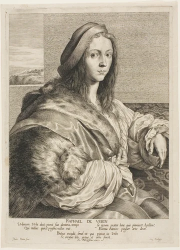 Portrait of Raphael by Paul Pontius, print, 1623-1658