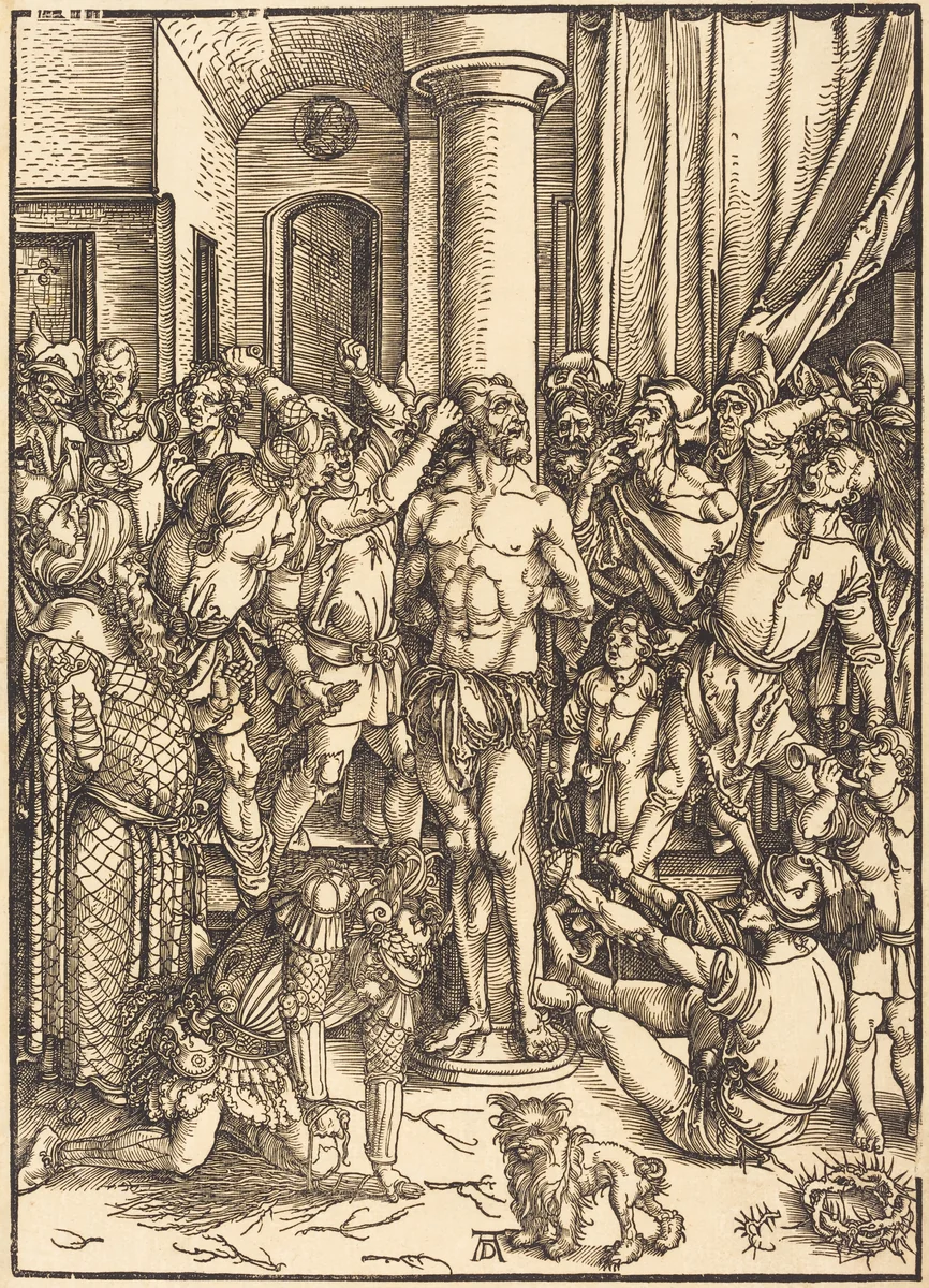 The Flagellation by Albrecht Dürer, print, 1497